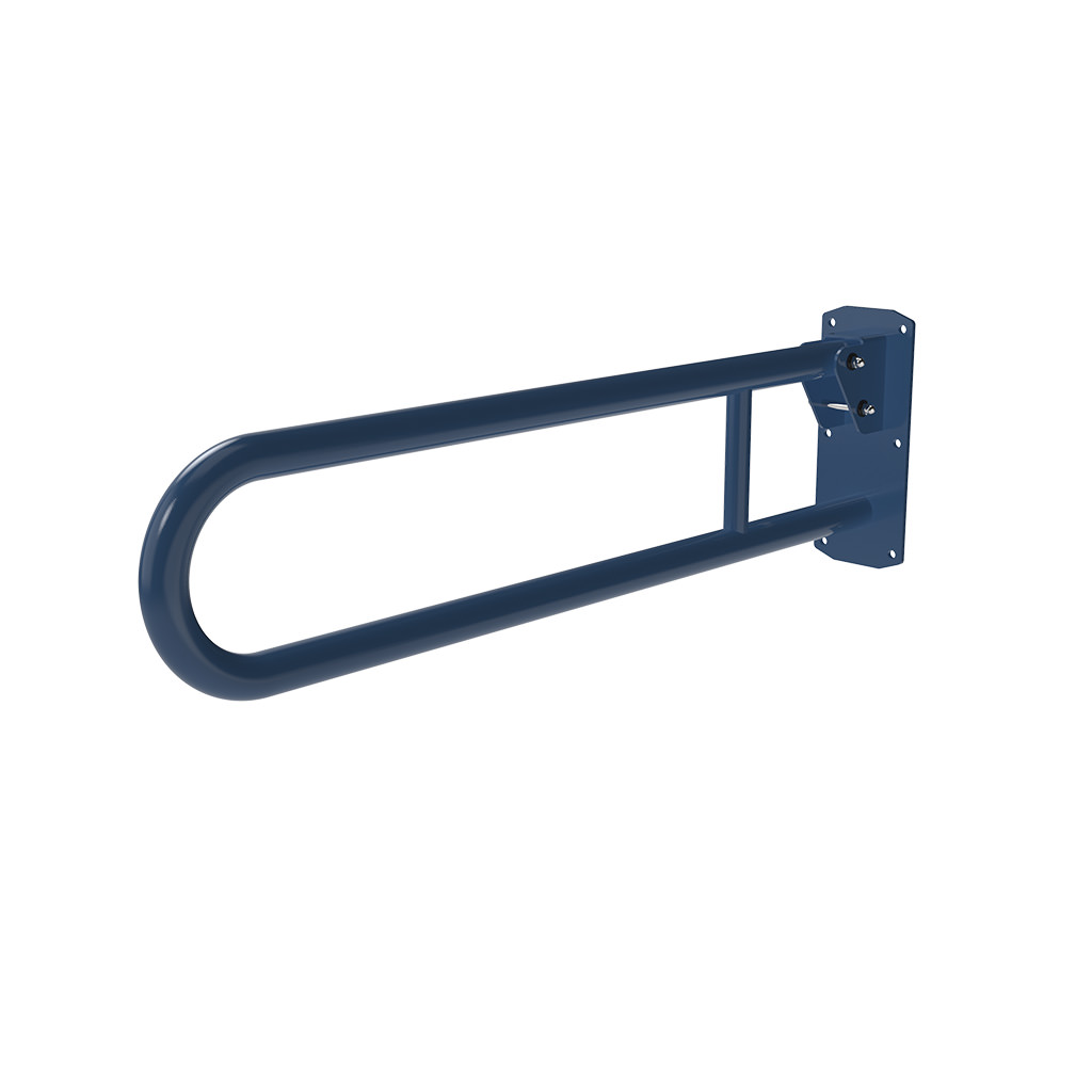 800mm Hinged Shower Support Rail - Dark Blue