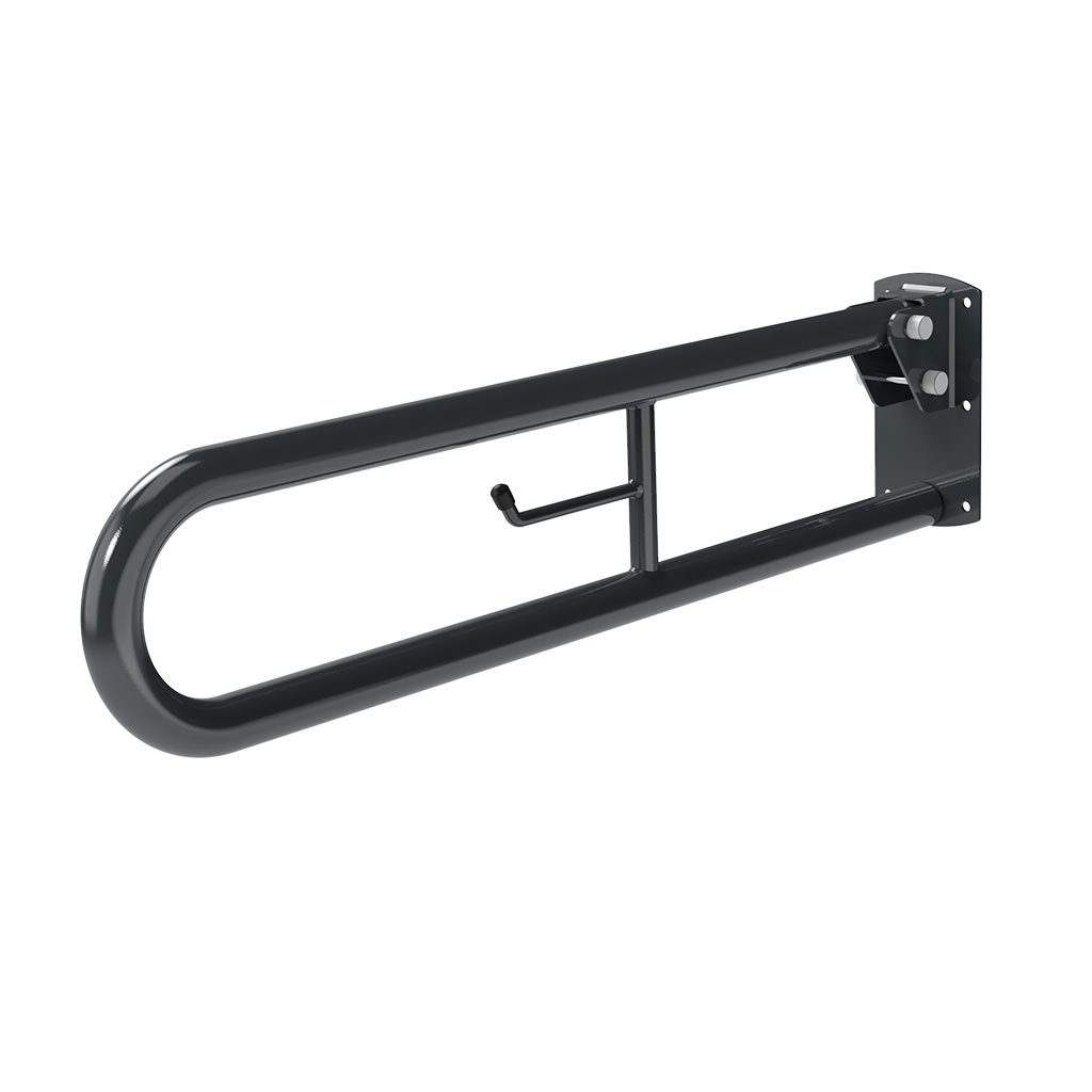 DDGR-B/DG (Dark Grey) - Trombone Lift and Lock Hinged Support Rail