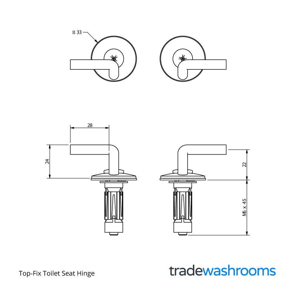 NY-TOPFIXHINGE - Dimensions