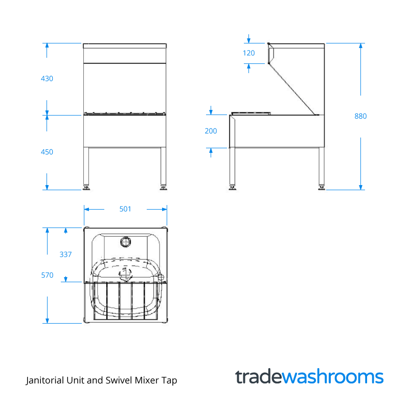 STS1001 - Janitorial Unit and Swivel Mixer Tap