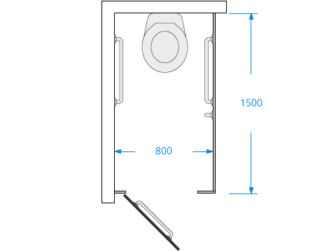 Ambulant Disabled Toilet Cubicle Sizes