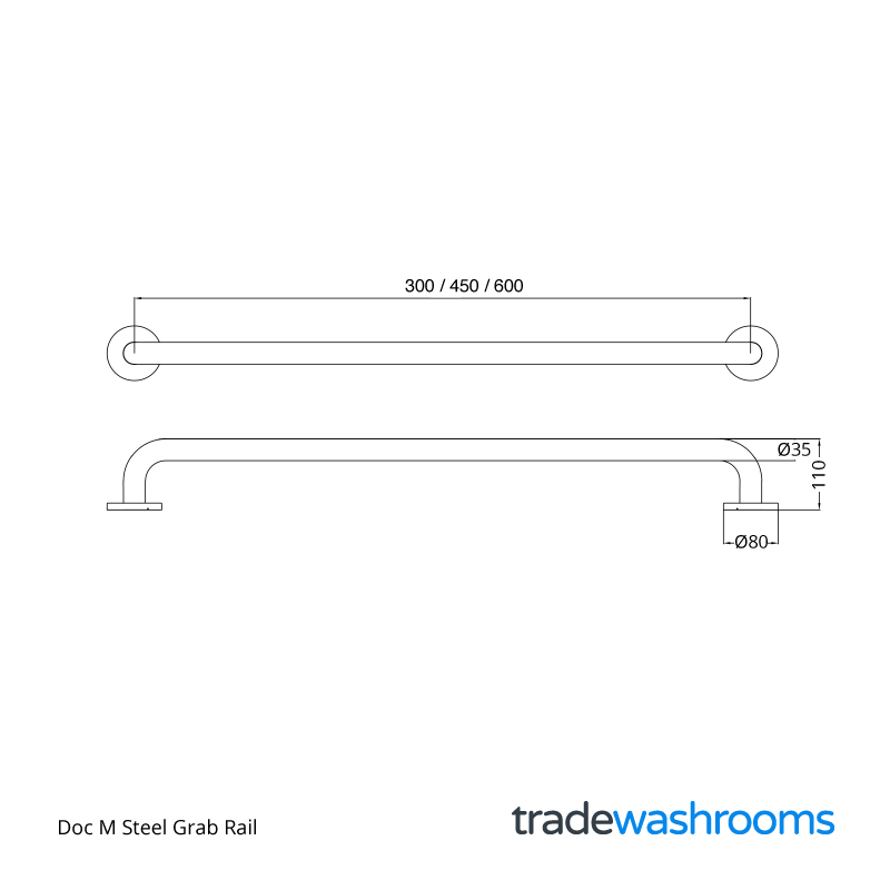 Doc M Grab Rail - Steel