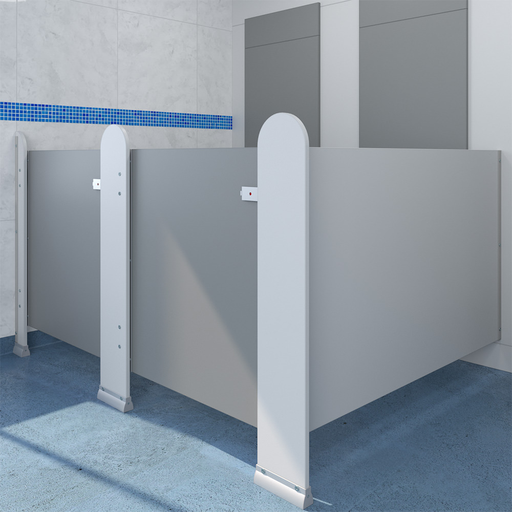 Double Infant Toilet Cubicle - Dust Grey - Cubicle Store