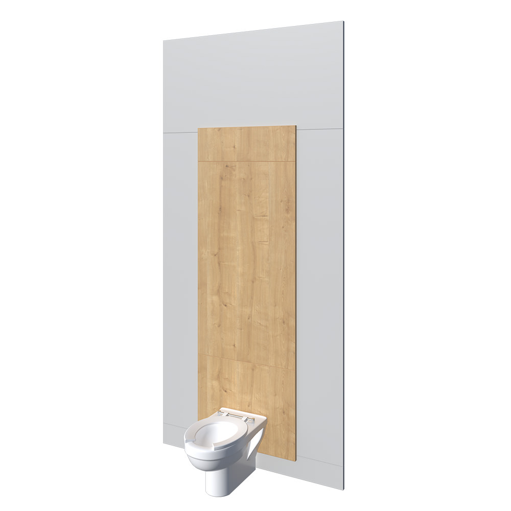 Infant Back-to-Wall Toilet Pan with Oak IPS Panels
