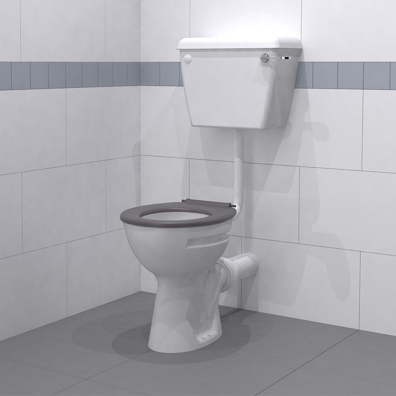 Low Level Doc M Toilet - Grey - LLWARESET