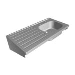 Wall-Mounted Clinical Sink and Drainer Kit - IHSH1200L06KIT