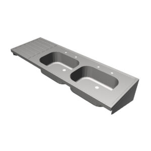 Wall-Mounted Clinical Sink and Drainer Kit - IHSH1800L06KIT