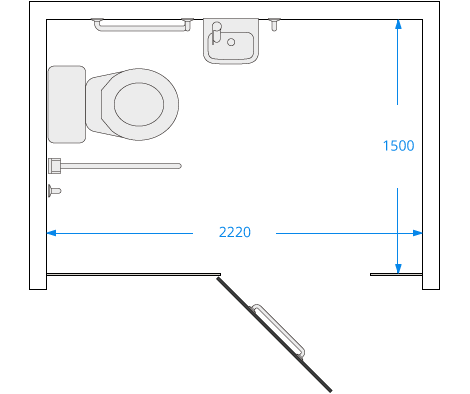 Wheelchair Accessible Toilet Cubicle Sizes