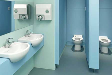 Working Heights for School Sanitary Fittings